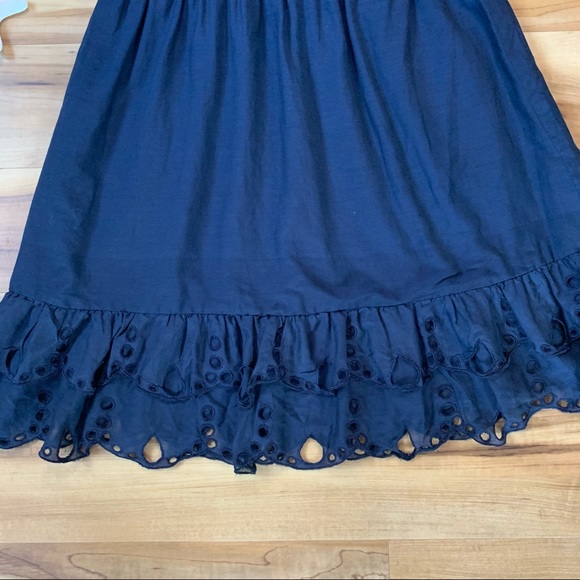 Kas New York Women’s Navy Blue One Shoulder Eyelet Ruffle Dress, Size Medium - Picture 5 of 12